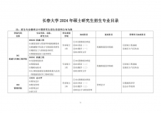 2024考研专业目录：长春大学2024年硕士研究生招生专业目录